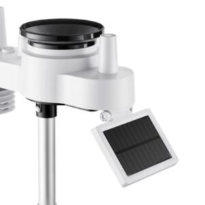 7 in 1 wireless weather station, 7.5 inch va display, solar powered outdoor sensor, rain gauge, indoor outdoor for weather forecast, temperature, humidity, wind speed and direction (no wifi)