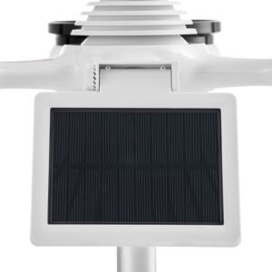 7 in 1 wireless weather station with wi fi, 7" tft colorful display, solar powered outdoor sensor, indoor & outdoor monitoring, includes temperature, humidity, wind speed/direction, and rainfall