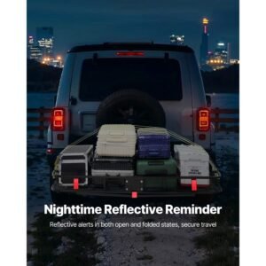 70" x 30" x 6", hitch cargo carrier, 500 lbs capacity hitch cargo carrier with nighttime reflective reminder, folding hitch mount cargo carrier with hitch lock for 2" receiver, fit for suvs