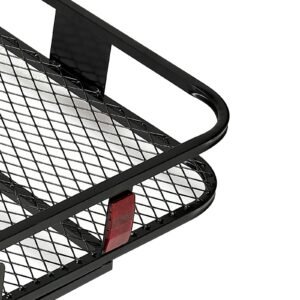 70" x 30" x 6", hitch cargo carrier, 500 lbs capacity hitch cargo carrier with ratchet straps & cargo bag, folding hitch mount cargo carrier with hitch lock for 2" receiver, fit for suvs
