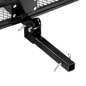 70" x 30" x 6", hitch cargo carrier, 500 lbs capacity hitch cargo carrier with ratchet straps & cargo bag, folding hitch mount cargo carrier with hitch lock for 2" receiver, fit for suvs