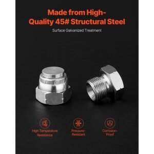 72 pcs orfs hydraulic fittings, o ring face seal fitting kit, hydraulic hose tube and pipe fittings, cap and plug set for hydraulics, o ring assortment kit precision thread, sizes 4 6 8 10 12 16