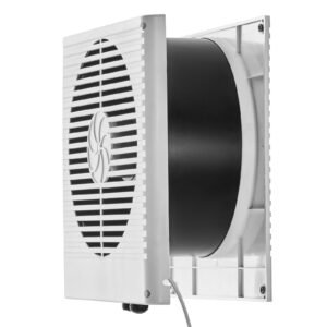7.5 inch room to room fan, through wall fan with ac motor & bi directional adjustable wind, 180 cfm ventilation quiet exhaust vent for kitchen, living & laundry room, workshop