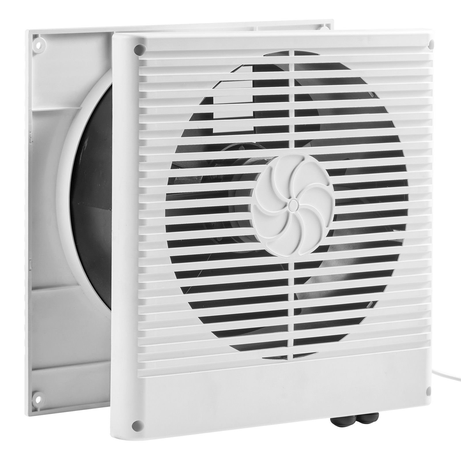 7.5 inch room to room fan, through wall fan with ac motor & bi directional adjustable wind, 180 cfm ventilation quiet exhaust vent for kitchen, living & laundry room, workshop