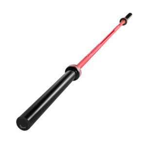 7ft barbell bar, fits 2 inch weight plates, barbell bar with knurled grip for strength training, weightlifting, squat, deadlift, bench press, curl, overhead press, 1000lbs/453kg capacity