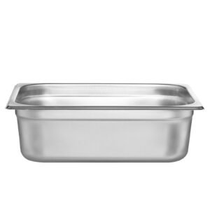 8 pack hotel pans, 1/2 size anti jam steam pan with lid, 0.8mm thick stainless steel steam table pan, 4 inch deep commercial table pan, catering storage food pan, for industrial & scientific