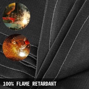 8 x 10 ft welding blanket black fiberglass blanket portable fiberglass fire retardant blanket welding mat welding fireproof thermal resistant insulation with carry bag