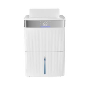 80 Pints Dehumidifier for Home & Basement, Drain Hose for Commercial & Industrial Use, Smart Humidity Control, Low Noise for Large Rooms, Warehouses, Bedrooms & Storage, Large Coverage,White