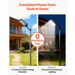 8000w solar street light outdoor, 450000lm, commercial parking lot light dusk to dawn, led flood security lamp with motion sensor, ip65 waterproof outdoor lighting, for driveway yard, 1 pack