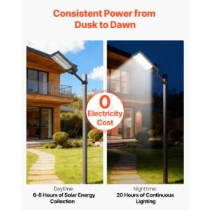 8000w solar street lights outdoor, 450000lm, commercial parking lot lights dusk to dawn, led flood security lamp with motion sensor, ip65 waterproof outdoor lighting, for driveway yard, 3 pack