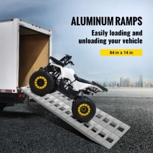 84x14 inch aluminum ramps 6000lbs capacity car trailer truck atv ramps 1 pair 2 ramps
