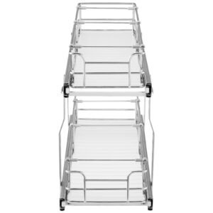 8.5"wx21"dx15"h pull out cabinet organizer, heavy duty slide out pantry shelves, steel roll out drawers, sliding drawer storage for home under sink, 10"wx22"dx18"h install size for cabinet