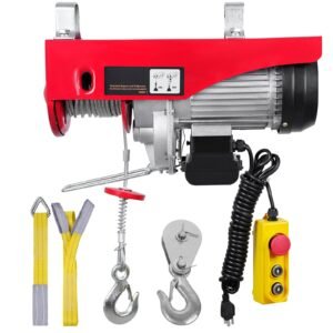 880lbs electric hoist with 14ft wired remote control, 110v electric hoist attic lift 20 40 ft lifting height for garage attic warehouse factory