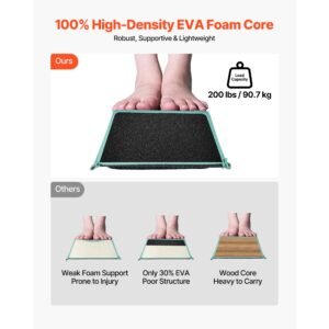 8ft folding balance beam for kids, 200lbs stable support gymnastics floor beam with non slip mats, gymnastics training equipment with anti slip bottom and carrying bag for home gym, mint green