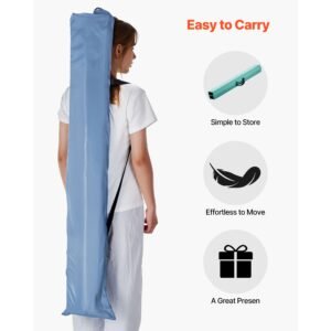 8ft folding balance beam for kids, 200lbs stable support gymnastics floor beam with non slip mats, gymnastics training equipment with anti slip bottom and carrying bag for home gym, mint green