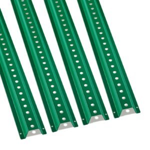 8ft u channel sign post, 4pack green heavy duty steel fixed fence post, steel fence u channel sign for garden, courtyard, farm or traffic intersection