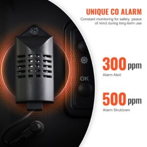 8kw diesel heater, 12v/24v all in one diesel air heater, bluetooth app control, remote control and display screen, co alarm, fast heating vertical portable diesel heater for vehicles, garage