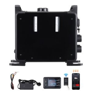 8KW Diesel Heater, 12V/24V All in One Diesel Air Heater, Bluetooth APP Control, Remote Control and Display Screen, CO Alarm, Fast Heating Vertical Portable Diesel Heater for Vehicles, Garage