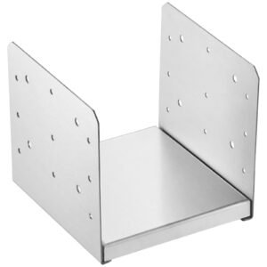 8"x 8" post base, 4pcs stainless steel adjustable post anchor bracket(internal 7.8 x 7.3"), adjustable post base for pavilion deck porch handrail railing support decorative anchor plate