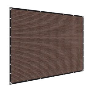 90% sun shade cloth, 8 x 12 ft pergola shade cover with stainless steel grommets, sun shades canopy privacy screen with 140 gsm hdpe material, for outdoor, patio, garden, and backyard (brown)