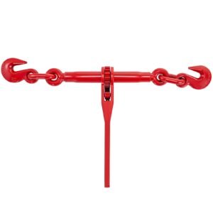 9215lbs 3/8" – 1/2" ratchet binders 9,215 lbs secure working load, g70 hooks and adjustable length, for grade 70 80 chains, tie down, hauling, towing, 2 pack, red