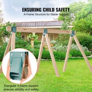 a frame middle swing set brackets, heavy duty carbon steel swing set hardware with mounting hardware, diy swing set bracket swing set kit for 4x4 legs & 4x6 beam, green (3 pcs)
