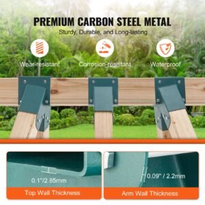 a frame middle swing set brackets, heavy duty carbon steel swing set hardware with mounting hardware, diy swing set bracket swing set kit for 4x4 legs & 4x6 beam, green (3 pcs)