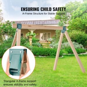 a frame middle swing set brackets, heavy duty carbon steel swing with mounting hardware, diy swing bracket swing kit for 4x4 (actual 3.7" x 3.7") legs & 4x6 (3.7" x 5.7")beam, green (2 pcs)