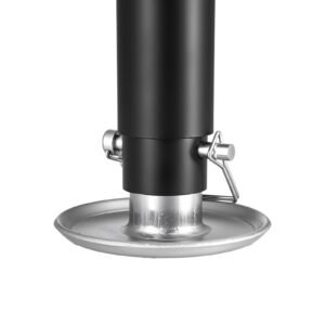 a frame trailer jack, 5000 lbs dynamic load capacity, trailer jack stand with handle & rectangular footpad, 15 inch vertical travel, suitable for rv, horse, utility trailers, yacht trailers