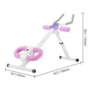 ab workout machine, ab workout equipment at home gym, core & abdominal trainers for women, 330 lbs weight capacity strength training ab cruncher, foldable adjustable fitness exerciser