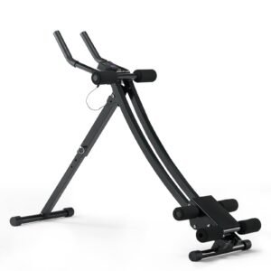 ab workout machine, ab workout equipment at home gym, core & abdominal trainers for women, 440 lbs weight capacity strength training ab cruncher, foldable adjustable fitness exerciser