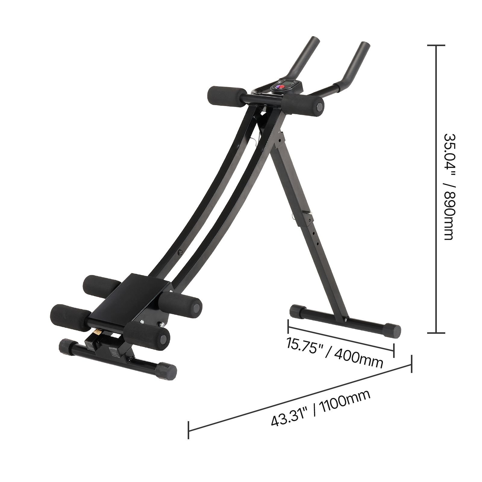 ab workout machine, ab workout equipment at home gym, core & abdominal trainers for women, 440 lbs weight capacity strength training ab cruncher, foldable adjustable fitness exerciser