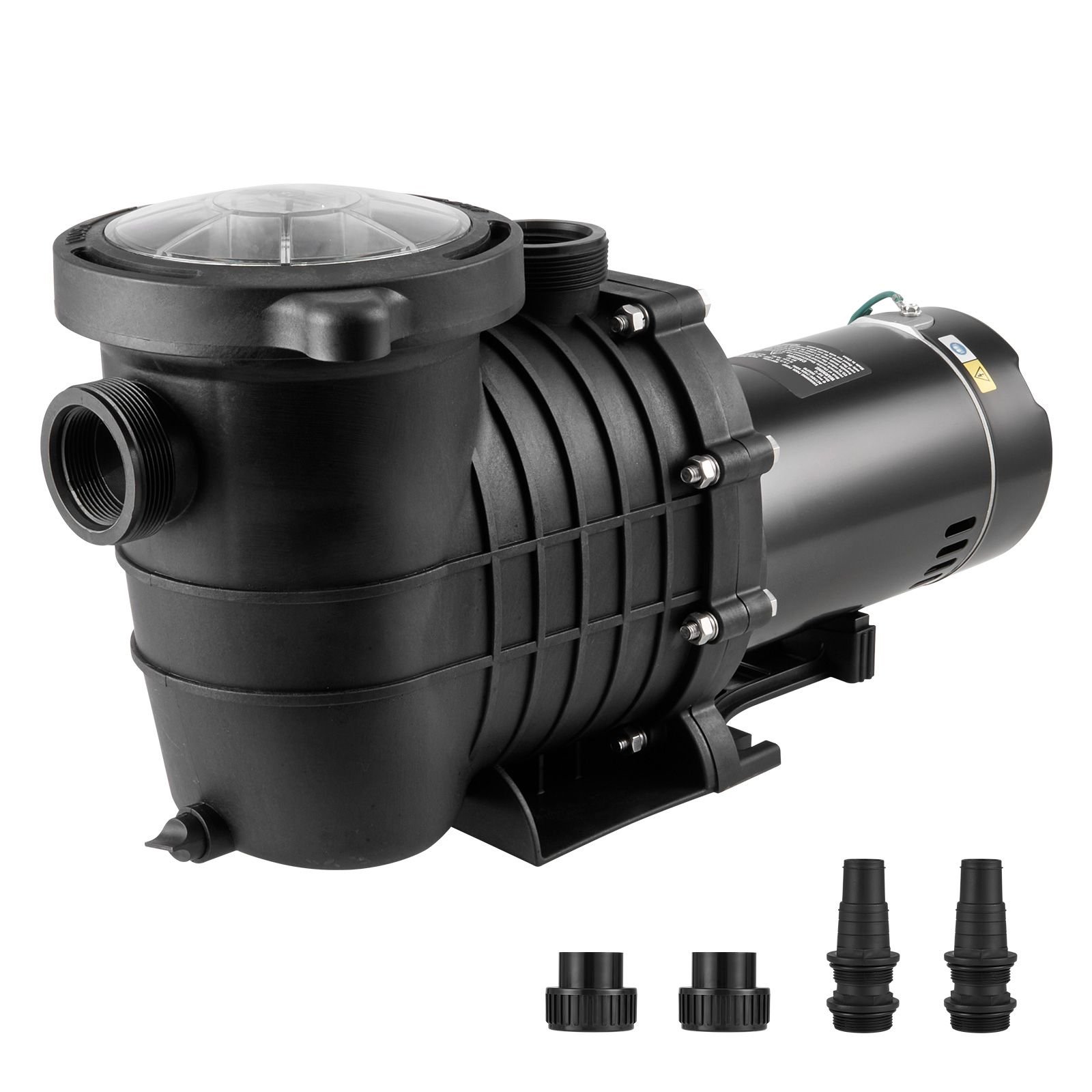above ground pool pump, 1.5 hp, 100 gpm single speed swimming pool pump, 110v/240v 3450 rpm 50.9 ft max head pool pump with filter basket, for above ground pools hot tubs spas
