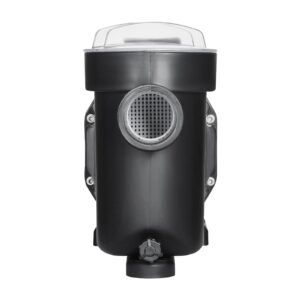 above ground pool pump, 2.5 hp, 148 gpm max flow single speed swimming pool pump, 220v 3450 rpm 62 ft max head lift with pp shell strainer basket, 122 fahrenheit max water temperature