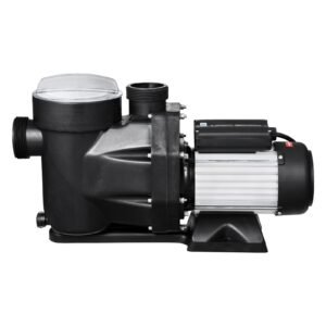 above ground pool pump, 2.5 hp, 148 gpm max flow single speed swimming pool pump, 220v 3450 rpm 62 ft max head lift with pp shell strainer basket, 122 fahrenheit max water temperature