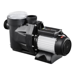 above ground pool pump, 2.5 hp, 148 gpm max flow single speed swimming pool pump, 220v 3450 rpm 62 ft max head lift with pp shell strainer basket, 122 fahrenheit max water temperature