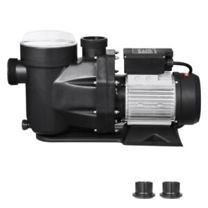 Above Ground Pool Pump, 3 HP, 149 GPM Max Flow Single Speed Swimming Pool Pump, 220V 3450 RPM 42 ft Max Head Lift with PP Shell Strainer Basket, 122 Fahrenheit Max Water Temp, No Plug