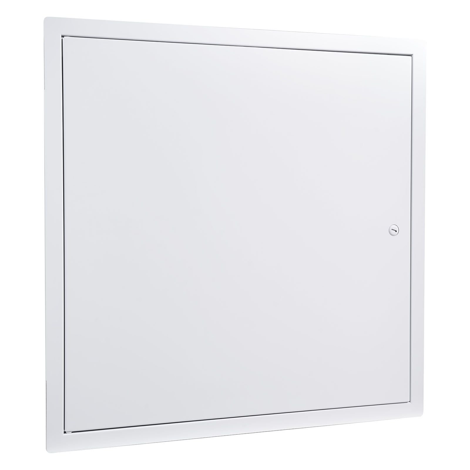 access panel for drywall, 19.2 x 19.2 in galvanized steel access door, easy install hinged service panel with screwdriver latch, for ceiling plumbing electrical, 18.4 x 18.4 in cutout size white