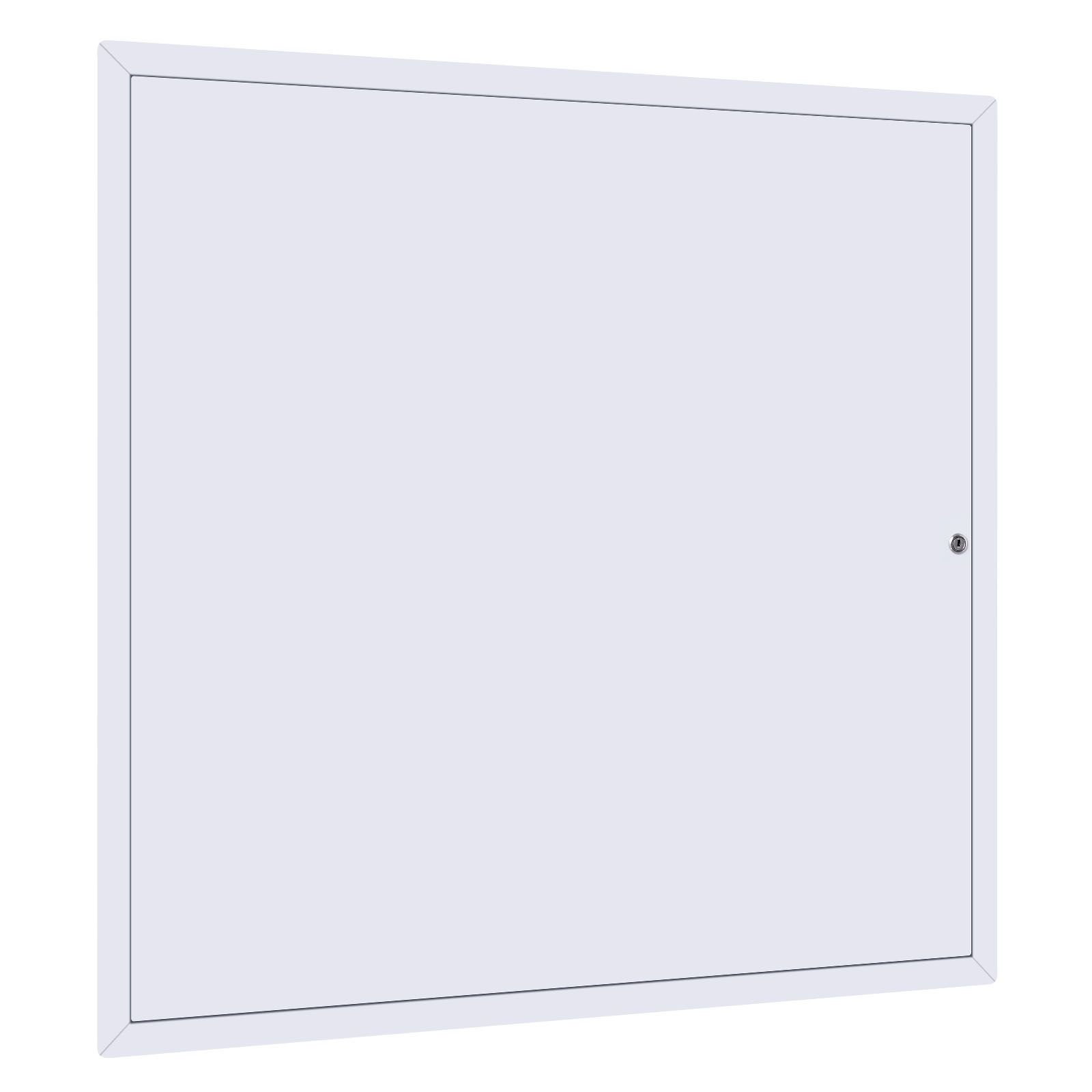 access panel for drywall, 25.2 x 25.2 in galvanized steel access door, easy install hinged service panel with key, for ceiling plumbing electrical, 24.4 x 24.4 in cutout size, white