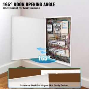 access panel for drywall & ceiling, 16 x 16 inch plumbing access panels, reinforced access door, heavy duty steel wall hole cover, easy install removable hinged panel for wiring & cables, silver