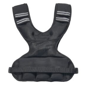 adjustable weighted vest, 11 20lb weight vest with 6 ironsand weights and reflective stripe, body weight vest exercise set for men women, workout equipment for strength training running jogging