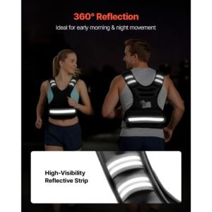 adjustable weighted vest, 24 40 lbs comfortable x shape body weight vest set with 8 weight packs and reflective stripe, for men women, workout equipment for strength training running jogging