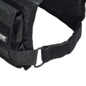 adjustable weighted vest, 35lb weight vest with iron weights, shoulder pad, and reflective stripe, body weight vest exercise set for men women, workout equipment for strength training running