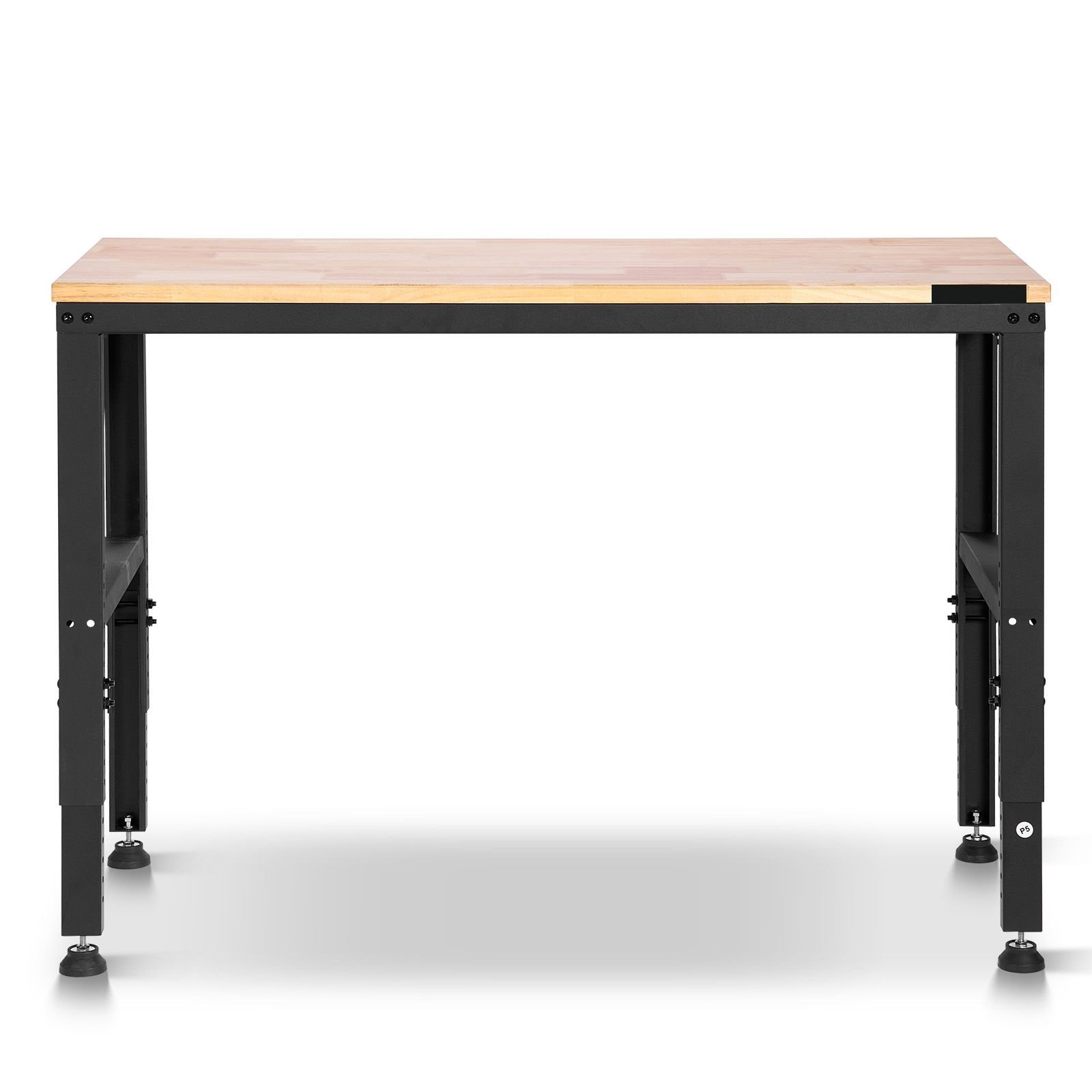 adjustable workbench, 2000 lbs capacity, 48 x 20 inch heavy duty work bench with 28.5 38.3 inches height adjustment, garage workbench with power outlets, suitable for office, garage, workshop