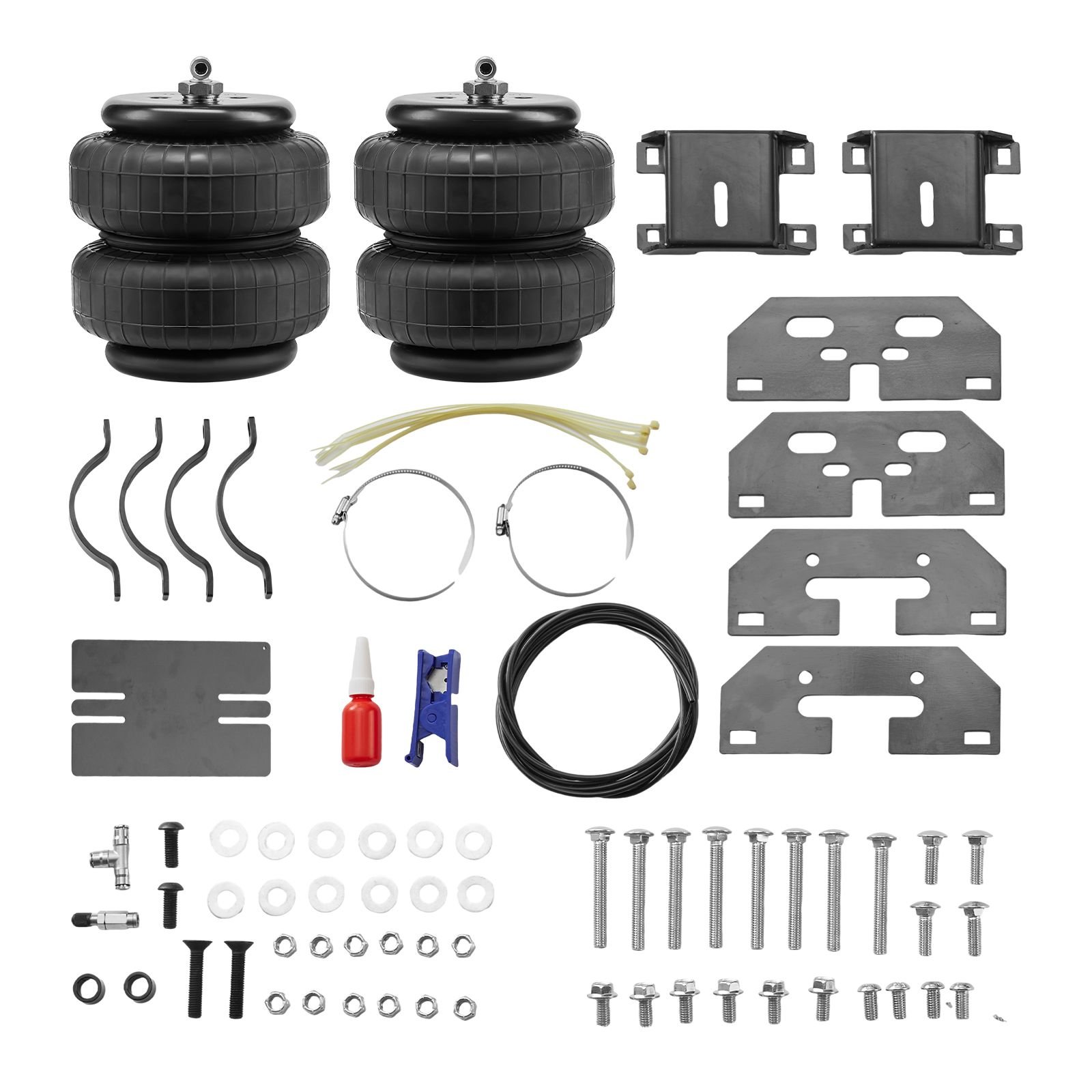 air bag suspension kit, air springs suspension bag kit compatible with 2003 2013 dodge ram 2500 4wd, 2003 2018 dodge ram 3500 4wd, 5000 lbs loading, 5 to 100 psi