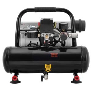 air compressor, 1 gallon steel tank, 1hp 1.5 cfm 90psi oil free air compressor & max. 120psi pressure, 78db ultra quiet portable compressor, for auto repair, tire inflation, spray painting