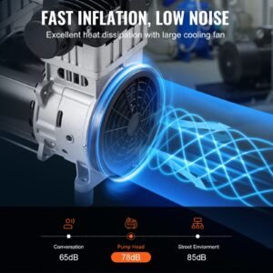 air compressor motor, 2hp 5.2cfm @ 90psi oil free air compressor pump & max. 145psi pressure, 78db ultra quiet compressor motor for auto repair, tire inflation, spray painting, woodwork nailing