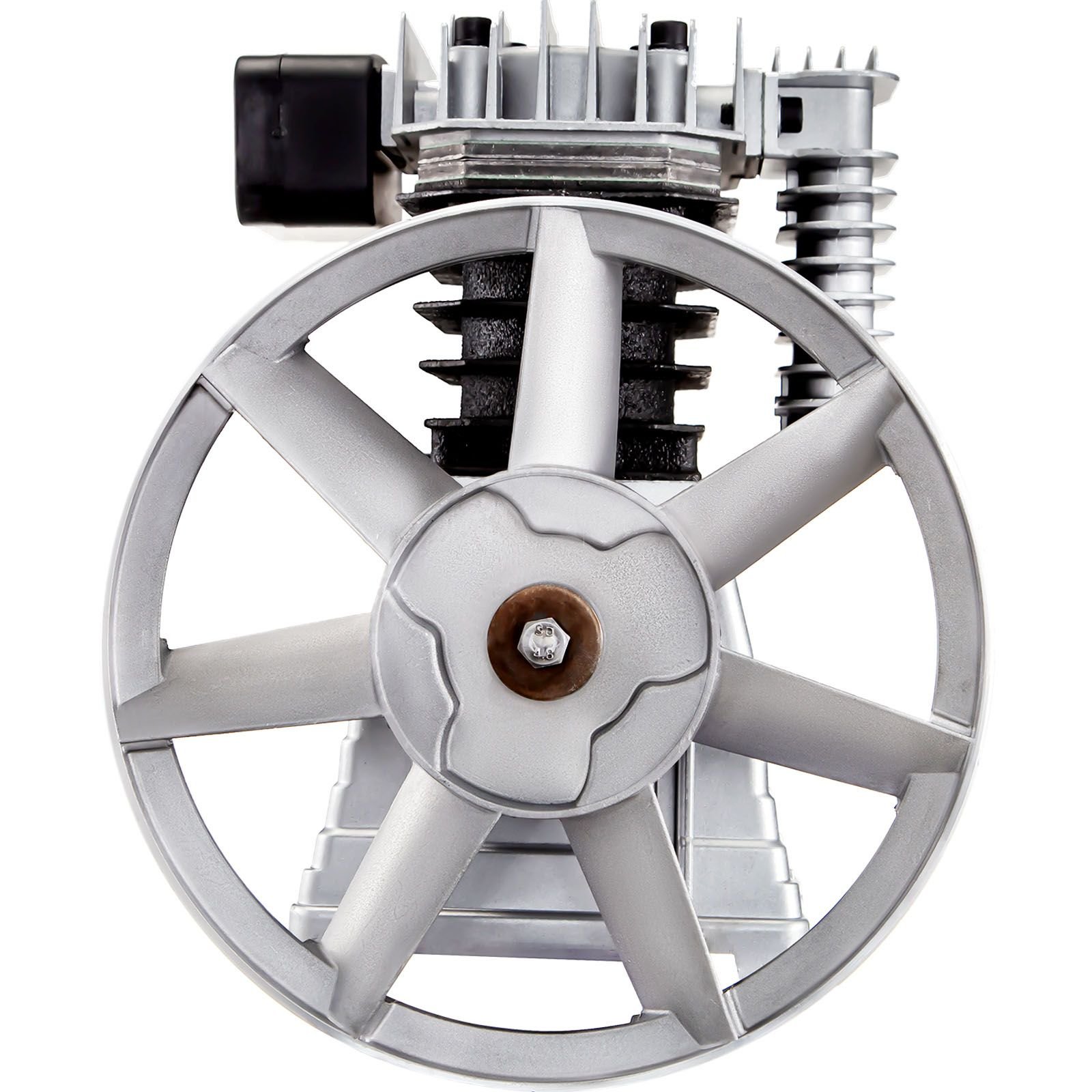 air compressor pump, 3hp 11.8cfm, industrial compressor head pump motor, 1300rpm high spped single stage twin cylinder aluminum air compressor head piston style splash lubrication pump