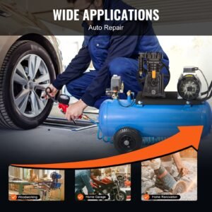 air compressor pump head, 3hp 5.8cfm @ 90psi, twin cylinder oil lubricated air compressor piston pump head, single stage aluminum air compressor pump replacement with max. 116psi pressure