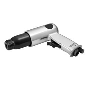 air hammer, 3500bpm pneumatic hammer with 2.76 inch stroke & 4pcs chisels round shank, pistol grip compact air chisel pneumatic shovel tool for cutting punching scraping